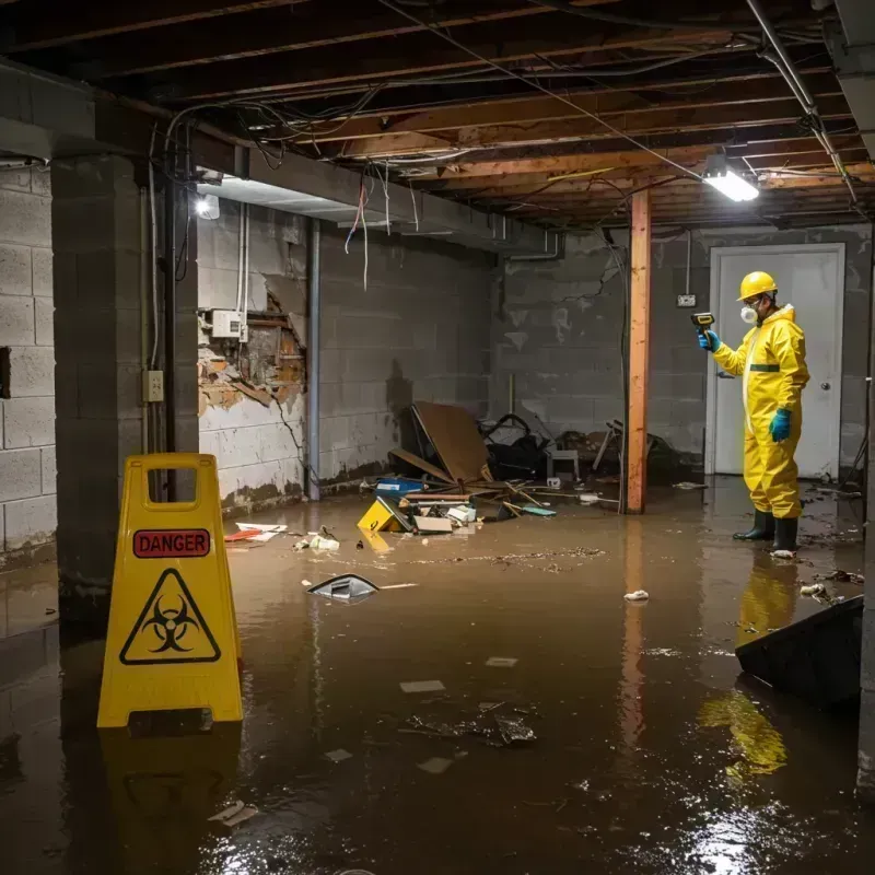 Flooded Basement Electrical Hazard in Mexia, TX Property